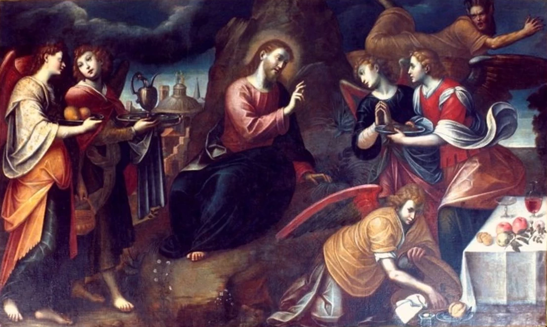   20-Orsola Caccia-Gesù Cristo assistito dagli angeli nel deserto